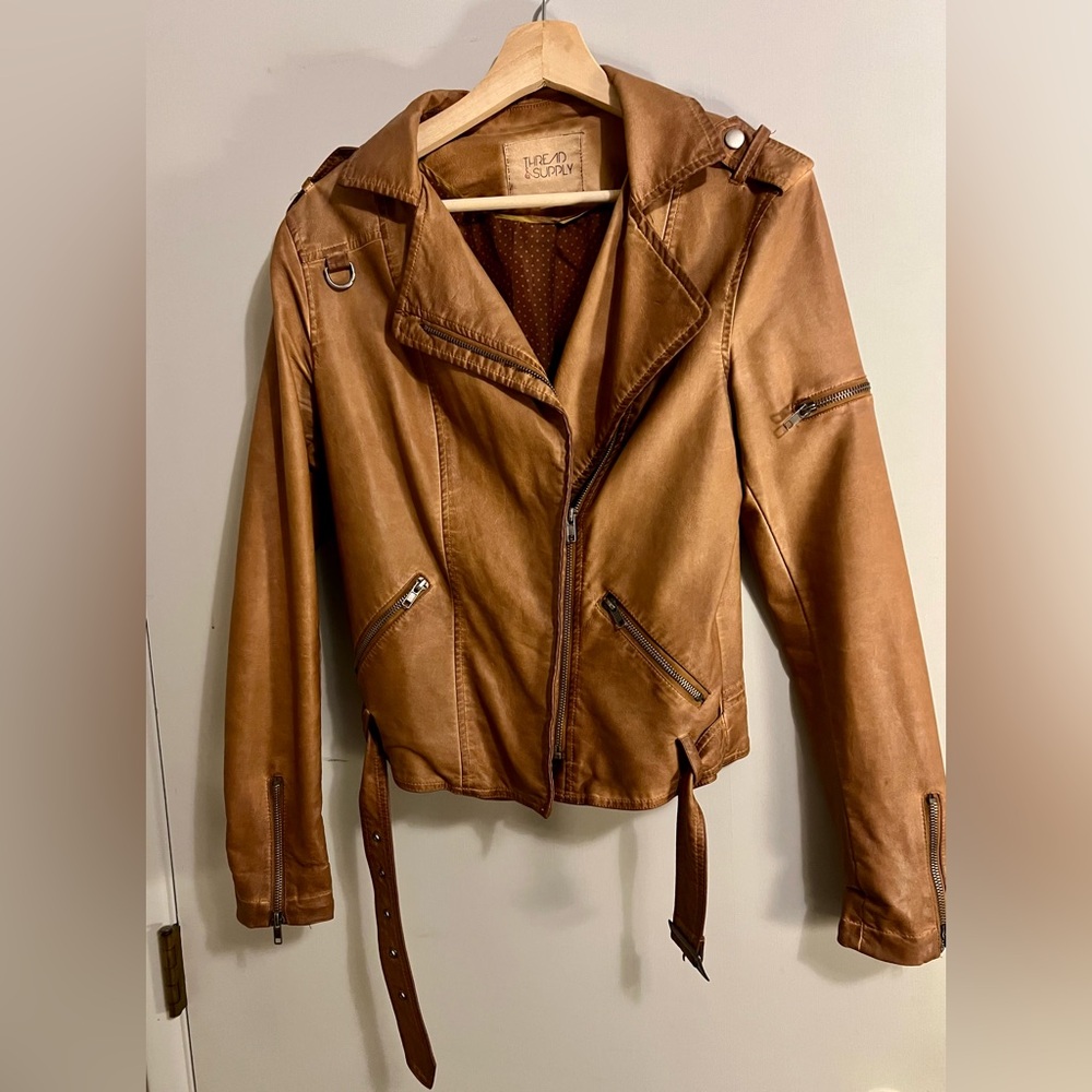 Thread Supply womens Moto jacket. Size Small.